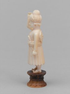 Fekete gyalog, sakkfigura, India, 1820 körül
