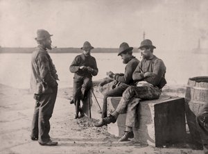 Halászok a Whitby-öbölben alkotó: Frank Meadow Sutcliffe