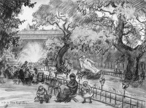 A Palais-Royal kertje, 1915 alkotó: Frank Milton Armington