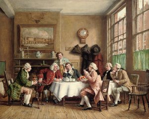 Dr. Johnson a Cheshire Cheese-ben, a Fleet Street-en