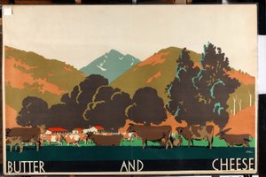 Vaj és sajt, a „Buy New Zealand Produce” sorozatból [6319386] (színes litho)