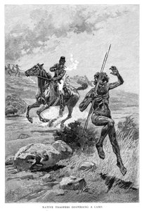 Native Troopers Dispersing A Camp, Ausztrália, 1886. alkotó: Frank P. Mahony