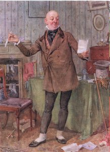 Mr Micawber (David Copperfield) (színes litográfia)