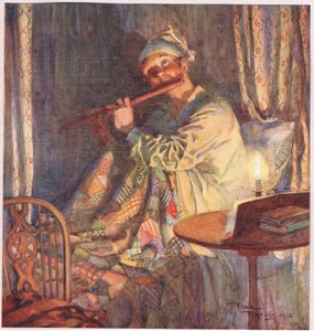 A levegő "El a melankóliával", 1920 körül (színes litográfia).