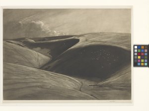 The Shadowed Valley (mezzotint az indiai papír chine collé-n)