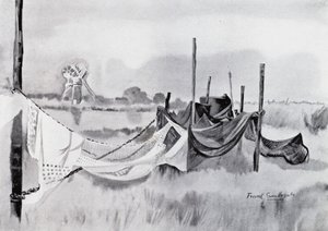 Norfolk Broads: An Eel-Sett (litho) alkotó: Frank Southgate