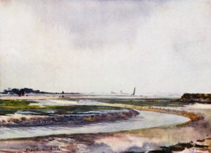 Norfolk Broads: Breydon, Low Water (színes litho)