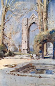 Walsingham Priory (színes litográfia)