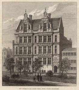 A London School Board új irodái, Thames Embankment (metszet) alkotó: Frank Watkins