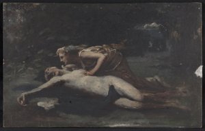 Pyramus és Thisbe, 1875 körül (olaj, fa)