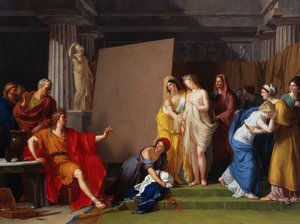 Zeuxis a Croton lányai közül választotta modelljeit Helen képére, c. 1790.