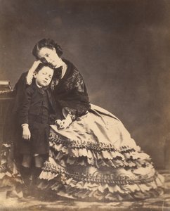 [Eugénie császárné és a császári herceg], 1862. alkotó: François Benjamin Maria Delessert.