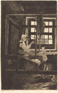 A Takács (La Tisserande) alkotó: François Bonvin