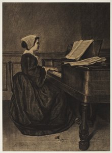 Nő a Spinetnél alkotó: François Bonvin
