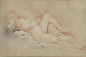 Fekvő női akt alkotó: François Boucher
