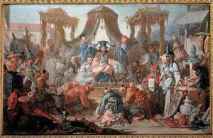 A kínai császár közönsége Az alattvalók leborulnak a császár előtt. Francois Boucher festménye alkotó: François Boucher
