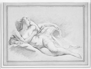 Boucher - Tanulmány két nimfához, 1749 körül. alkotó: François Boucher