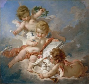 Boucher - Cupids. A költészet allegóriája, 1760-as évekFXD alkotó: François Boucher