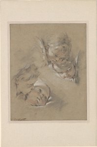 Boucher - A kerubok négy feje, III, 104b alkotó: François Boucher