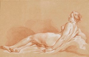 Boucher - Fekvő fiatal nő alkotó: François Boucher