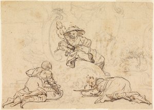 Tervek a Chinoiserie díszhez alkotó: François Boucher