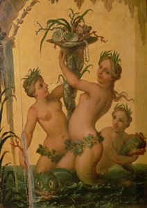 Bőségszaru szirénák részlete Nagy Péter állami kocsijából, 1724 körül alkotó: François Boucher