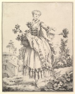 Viráglány, 18. század. alkotó: François Boucher