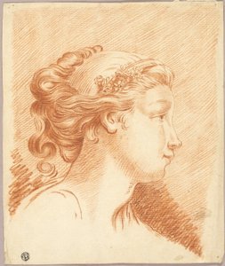 Lány feje profilban jobbra alkotó: François Boucher