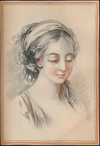 Egy lány feje, c1746 alkotó: François Boucher