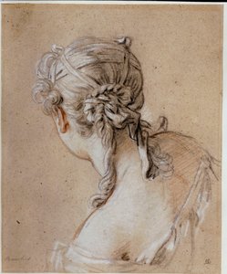 Egy hátulról jövő nő feje, 1740 körül alkotó: François Boucher