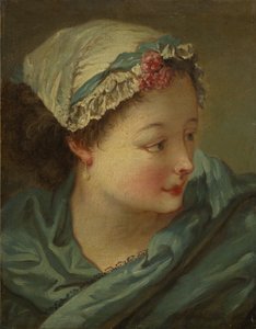 Egy fiatal nő feje, 1730-as évek eleje. alkotó: François Boucher