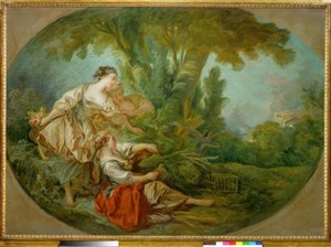 A hívás azt mondja: A madár hálóba került alkotó: François Boucher
