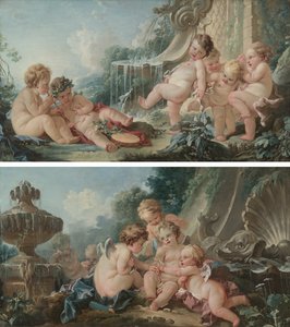 Zene és tánc és Ámor az összeesküvésben alkotó: François Boucher