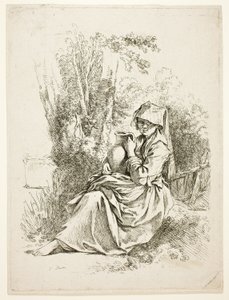 Parasztasszony egy kancsóval alkotó: François Boucher