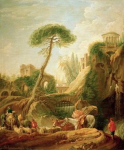Fantázia táj Tivoliban alkotó: François Boucher
