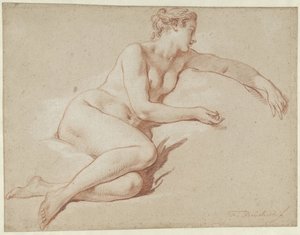 Fekvő női akt Fekvő női akt, jobbra néz alkotó: François Boucher