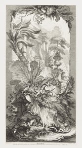 Rocaille [Rococo Design] in Nouveaux Morceaux pour des paravents [Új koncepciók a paravánokhoz] alkotó: François Boucher