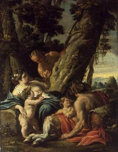 Szatír és nimfa, 18. század alkotó: François Boucher