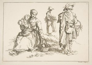 Vázlatlap, 1753. alkotó: François Boucher