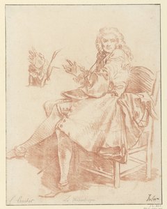 Tanulmány Alceste számára Terv a Le Mizantróp illusztrációjához, Molière műveinek 1734-es kiadásából (III. kötet, 341. o.) (sorozat címe) alkotó: François Boucher