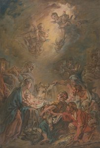 A Pásztorok imádata,. alkotó: François Boucher