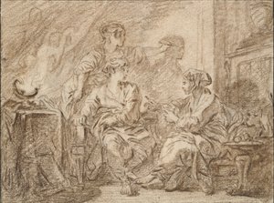 A rajz feltalálása, 18. század közepe alkotó: François Boucher
