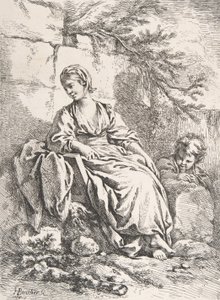 A fiatal lány pihen, 1756. alkotó: François Boucher