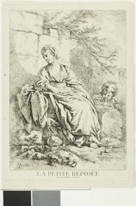 Fiatal nő pihen alkotó: François Boucher
