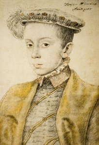 Lotaringia II. vagy III. Károly (1543-1608), 1558 körül (festés, akvarell, ceruza) alkotó: François Clouet