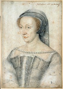 Diane de Poitiers, Valentinois hercegnő portréja (1499 - 1566). Francois Clouet (1515-1572) rajza fekete kővel és vérrel alkotó: François Clouet