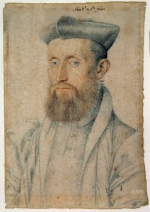 Mellin de Saint-Gelais (vagy Saint Gelais, Saint Gelays, Saint Gelays, Saint-Gelais, Sainct Gelais) portréja (1495-1558), francia költő. Clouet Francois (1515-1572) rajza vérrel és fekete kővel, 1500 körül. Chantilly, Musee Conde alkotó: François Clouet
