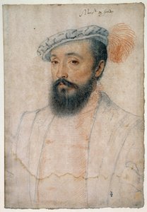 Gordes Monsignor (1513 - 1578) portréja. Clouet Francois (1515-1572) Vér és fekete követ rajzolása alkotó: François Clouet