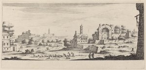 Kilátás a római Nap-templomra alkotó: François Collignon after Israël Silvestre