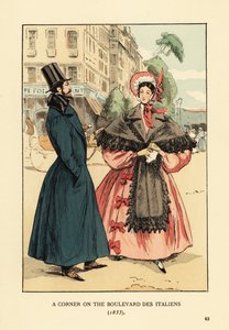 Egy sarok a Boulevard des Italiens-en alkotó: François Courboin